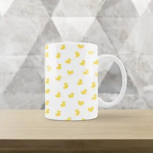 Caneca Branca Yellow Ducks