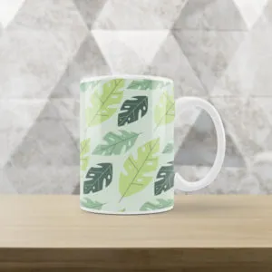 Caneca Branca Floral I