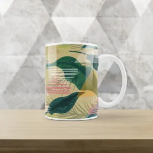 Caneca Branca Floral II