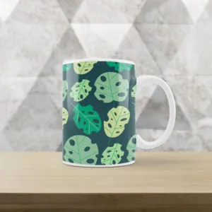 Caneca Branca Floral III