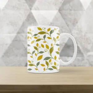Caneca Branca Floral V