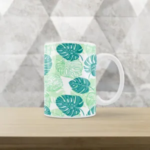 Caneca Branca Floral X