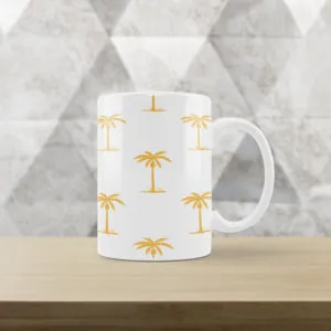 Caneca Branca Floral XVI
