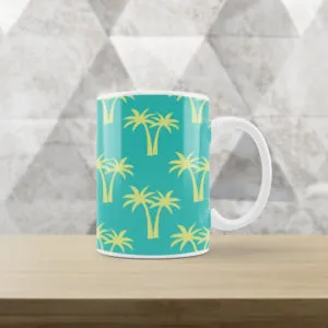 Caneca Branca Floral XIX