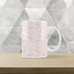 Caneca Branca Floral XXI