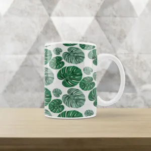 Caneca Branca Floral XXII