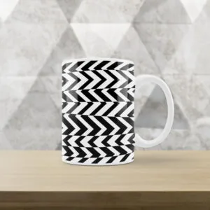 Caneca Branca com estampa Geométrica III