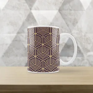 Caneca Branca com estampa Geométrica IV
