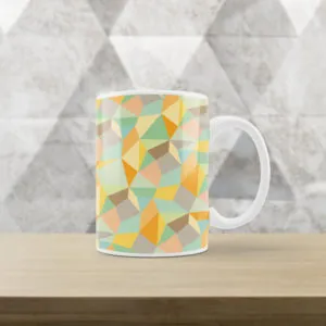 Caneca Branca com estampa Geométrica VI