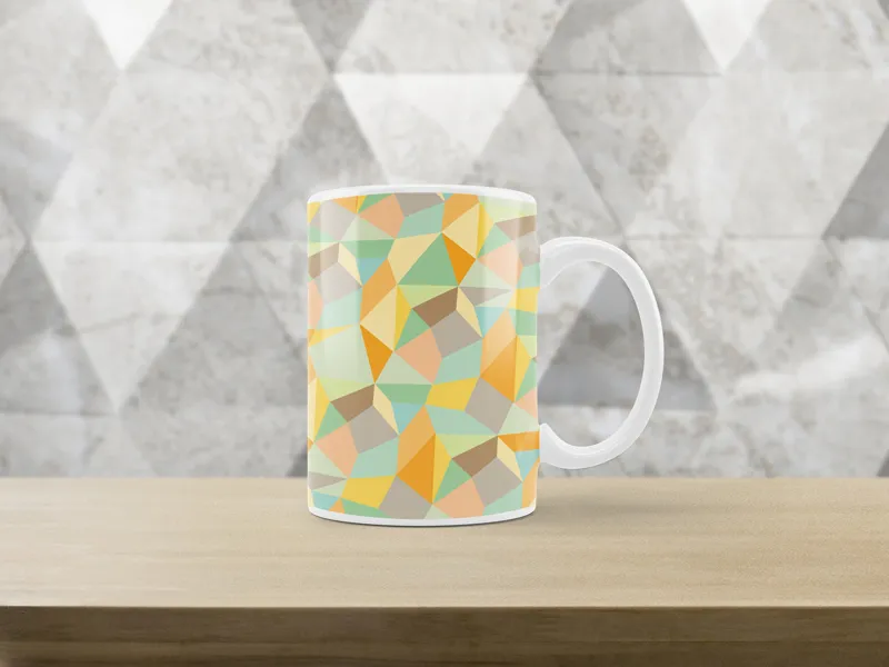 Caneca Branca com estampa Geométrica VI