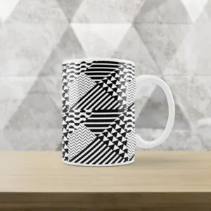 Caneca Branca com estampa Geométrica VII