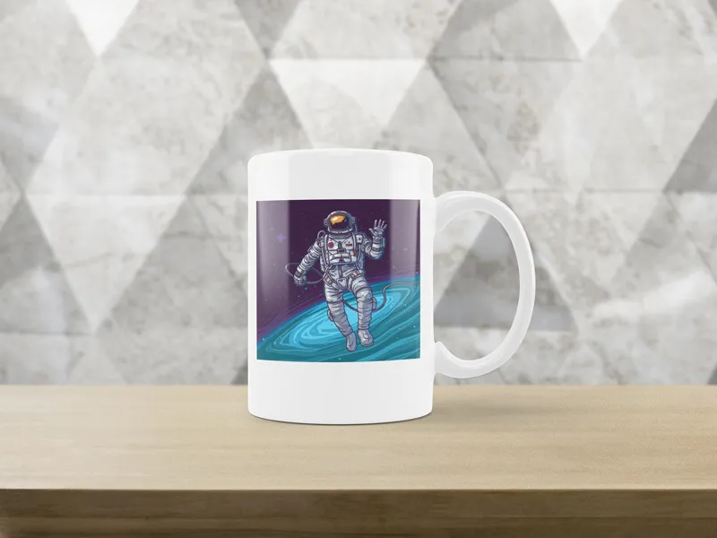 Caneca Branca Astronauta