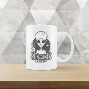 Caneca Branca Space Legend