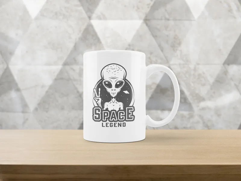 Caneca Branca Space Legend