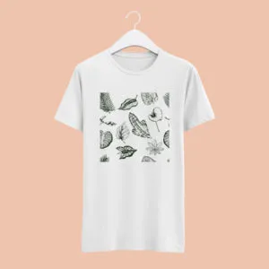 Camiseta Branca  Floral VII
