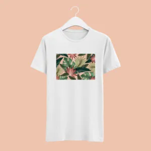 Camiseta Branca  Floral XI