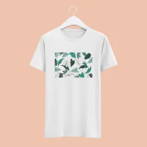 Camiseta Branca  Floral XIV