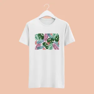 Camiseta Branca  Floral XV