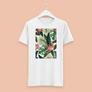 Camiseta Branca  Floral XXVI