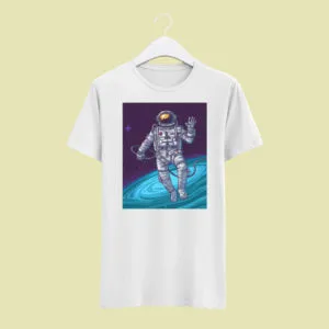 Camiseta Branca Astronauta