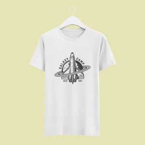 Camiseta Branca Galaxy Camp