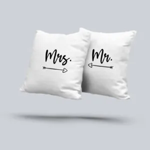 Dupla de Almofadas Casal - Mr & Mrs