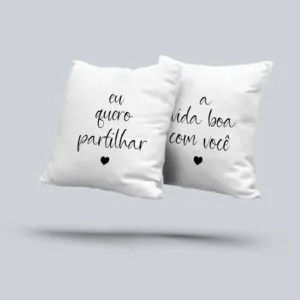 Dupla de Almofadas Casal - Eu quero Partilhar